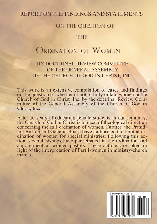 Report on the Findings and Statements on the Question of the Ordination of Women